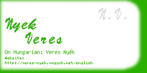 nyek veres business card